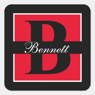 Pegatina Cuadrada Elegante Split Inicial