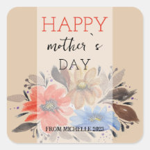 Elegante Terracota Pastel Watercolor Floral