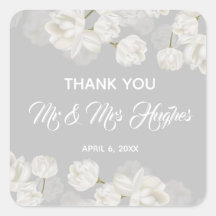 Elegante tulipán blanco Boda gracias