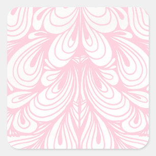Pegatina Cuadrada Elegante y elegante patrón rosa Rubor
