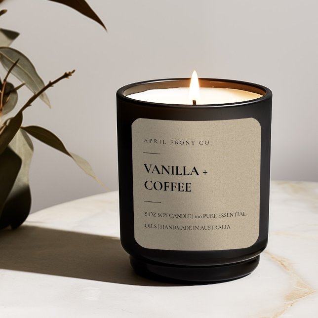 PEGATINA CUADRADA ELEGANTE Y SENCILLO KRAFT RÚSTICO MÍNIMO MODERNO (Subido por el creador)