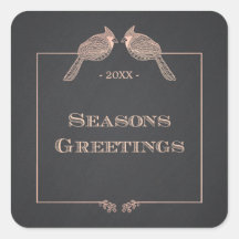 Elegantes cardenales de oro Rosa de Faux