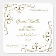 Elegantes esquinas de los órganos de oro en etique