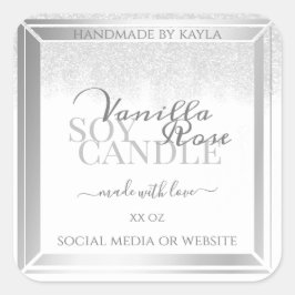 Pegatina Cuadrada Elegantes etiquetas de presentación de productos e