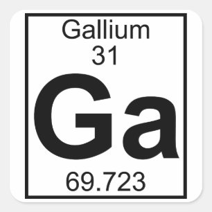 Pegatina Cuadrada Elemento 031 - GA - Galio (lleno)