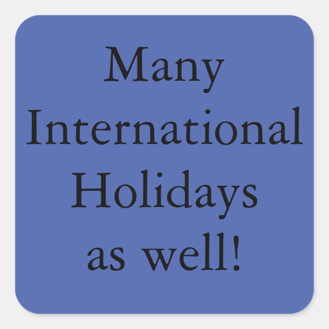 Pegatina Cuadrada Elemento de prueba 2 (Anverso)