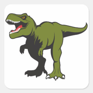 Pegatina Cuadrada Elementos personalizados de T-Rex