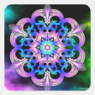 Pegatina Cuadrada Elevar las frecuencias