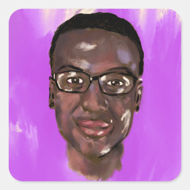 Pegatina Cuadrada elijah mcclain (Anverso)