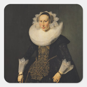 Pegatina Cuadrada Elisabeth van der Aa, 1628