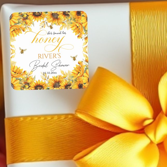 Pegatina Cuadrada Ella Encontró su Desayuno de Novia   (Subido por el creador)