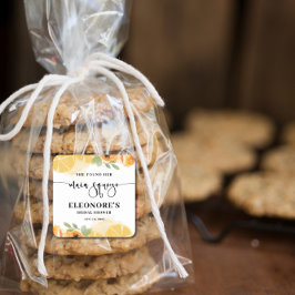 Pegatina Cuadrada Ella encontró su Squeeze Despedida de soltera 