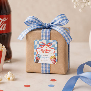 Pegatina Cuadrada Ella Está Lista Para Parir Soda Cola Fiesta Retro