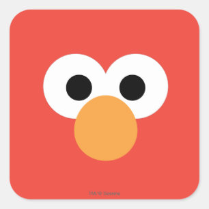 Pegatina Cuadrada Elmo Big Face