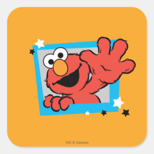 Pegatina Cuadrada Elmo Extreme Pose 2