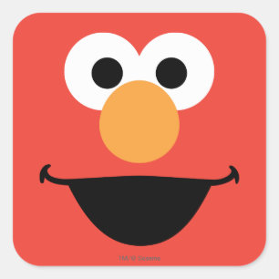 Pegatina Cuadrada Elmo Face Art
