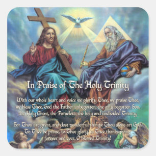Pegatina Cuadrada Elogio de la Trinidad