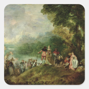 Pegatina Cuadrada Embarcadura para Cythera, 1717