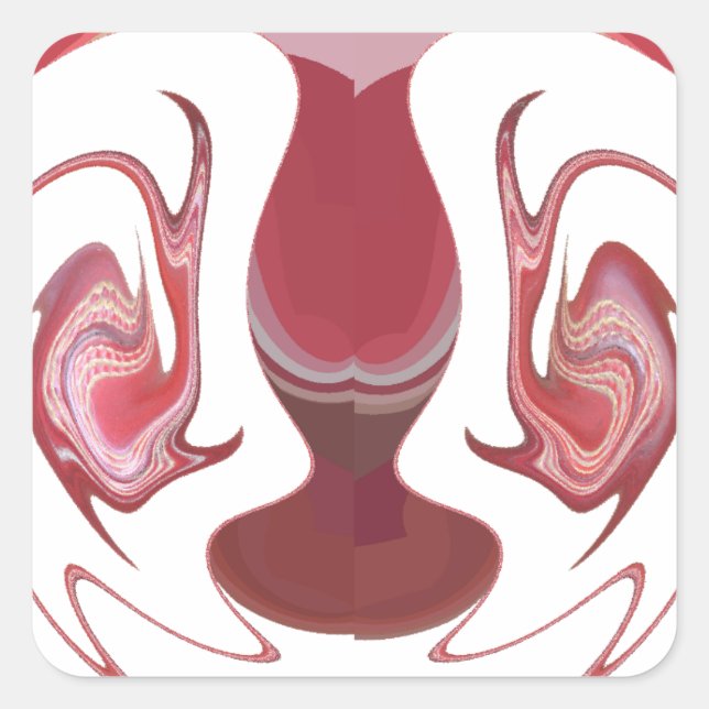 Pegatina Cuadrada Embers de la Tierra: Tapiz texturizado de África (Anverso)