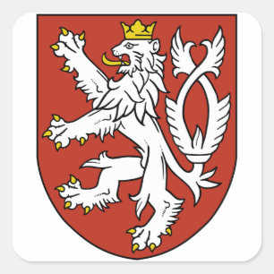 Pegatina Cuadrada emblema bohemia