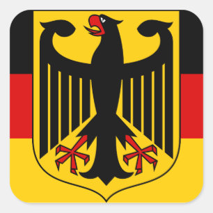 Pegatina Cuadrada emblema de alemania