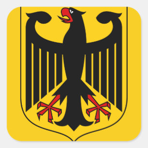 Pegatina Cuadrada emblema de alemania