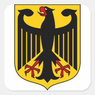 Pegatina Cuadrada emblema de alemania