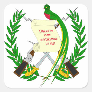 Pegatina Cuadrada emblema de guatemala