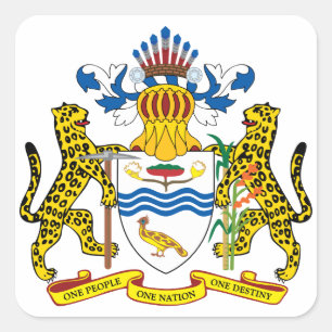 Pegatina Cuadrada emblema de guyana