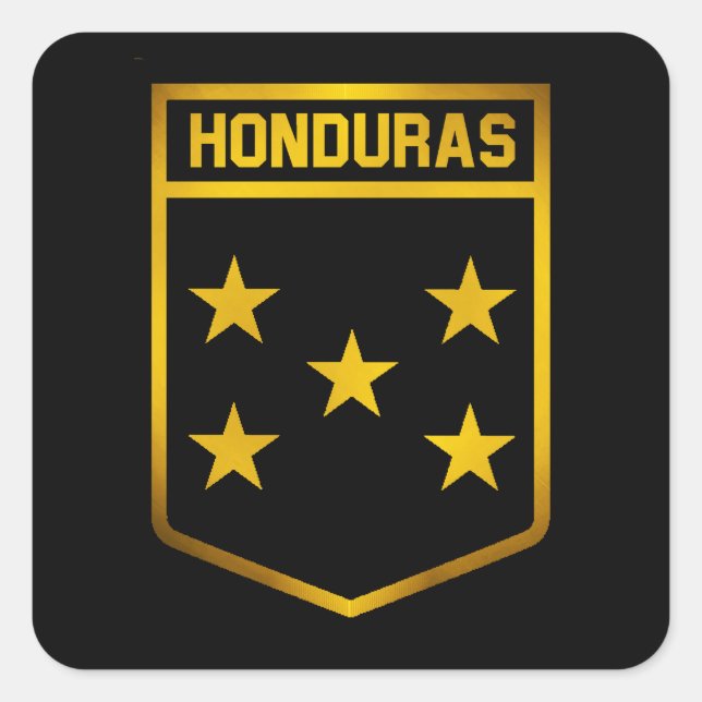 Pegatina Cuadrada Emblema de Honduras (Anverso)