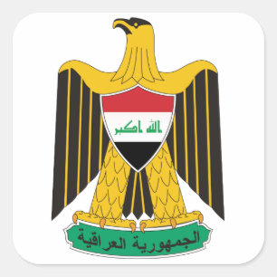 Pegatina Cuadrada emblema de iraq