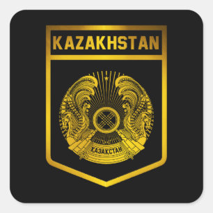 Pegatina Cuadrada Emblema de Kazajistán