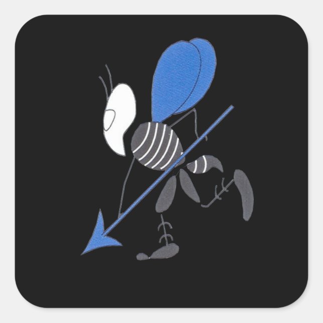 Pegatina Cuadrada Emblema de la fuerza aérea alemana de la Segunda G (Anverso)