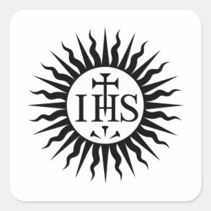 Pegatina Cuadrada Emblema de la Sociedad de Jesús