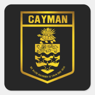 Pegatina Cuadrada Emblema de las Islas Caimán