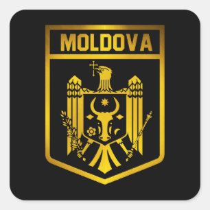 Pegatina Cuadrada Emblema del Moldavia