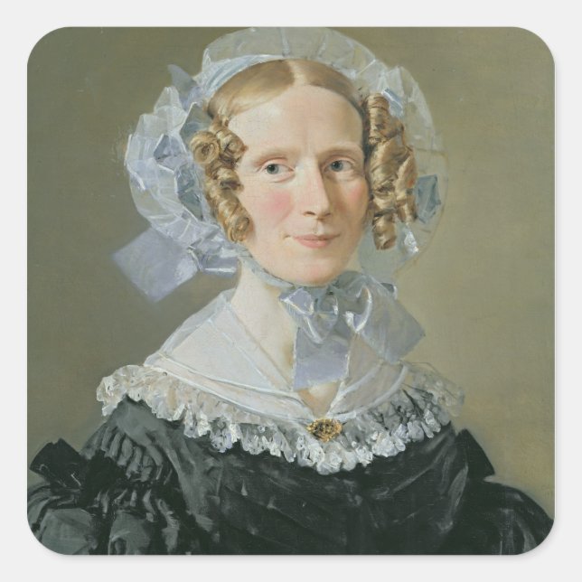 Pegatina Cuadrada Emilie Kessel 1839 (Anverso)