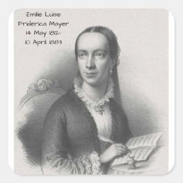 Pegatina Cuadrada Emilie Luise Friderica Mayer
