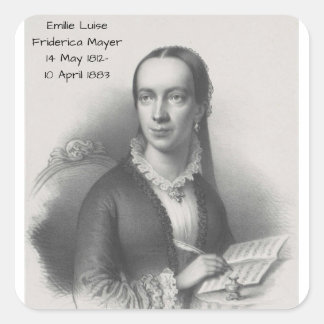 Pegatina Cuadrada Emilie Luise Friderica Mayer