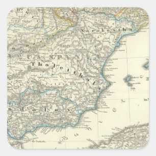 Pegatina Cuadrada Emirato de Córdoba hasta la destrucción