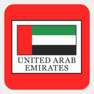 Pegatina Cuadrada Emiratos Árabes Unidos