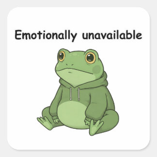 Pegatina Cuadrada Emocionalmente no disponible
