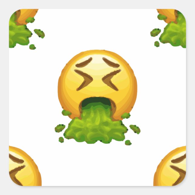Pegatina Cuadrada emoji (Anverso)