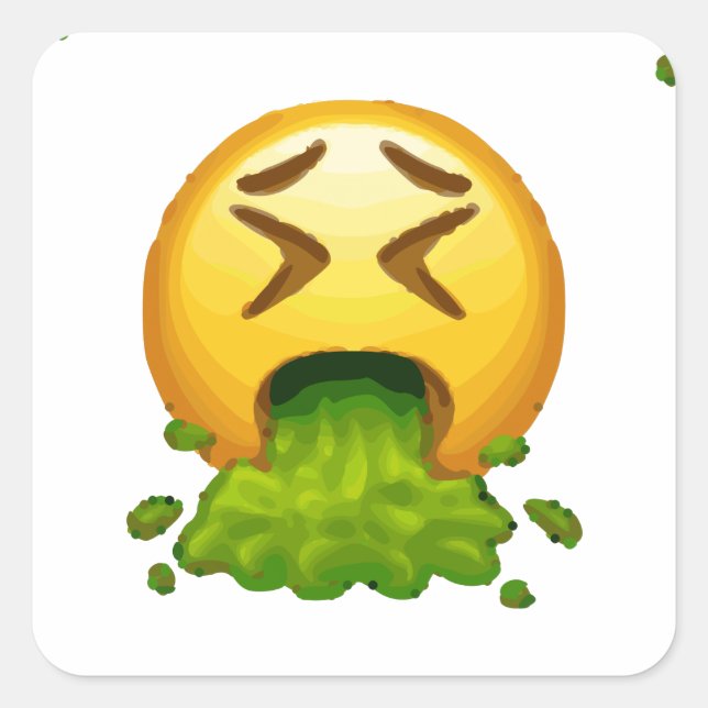 Pegatina Cuadrada emoji (Anverso)