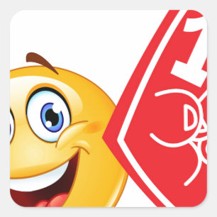 Pegatina Cuadrada emoji de aficionados al deporte