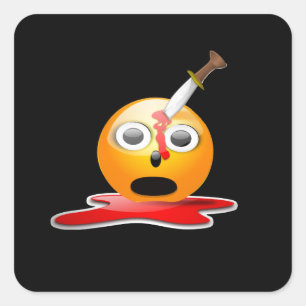 Pegatina Cuadrada emoji psicomotora