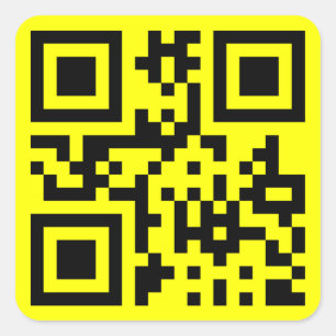 Pegatina Cuadrada emoji sonriente de cara feliz - código QR