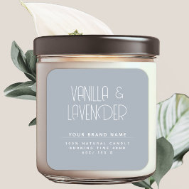 Pegatina Cuadrada Empaquetado de velas de cosméticos minimalistas mo