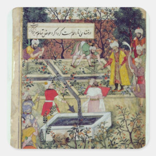 Pegatina Cuadrada Emperador Babur