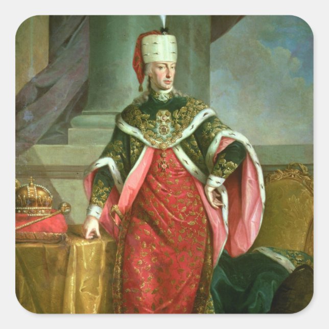 Pegatina Cuadrada Emperador Francisco I (Anverso)